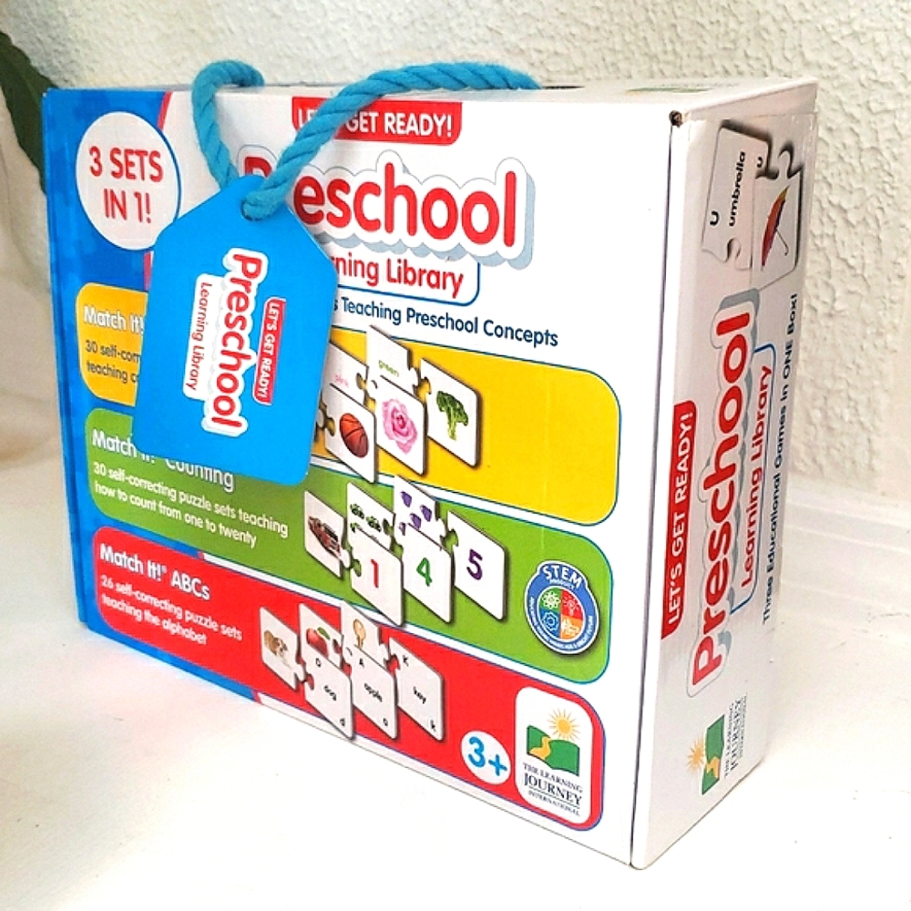 PreSchool Learning Library 3 Sets In 1 ABCs Counting Colors